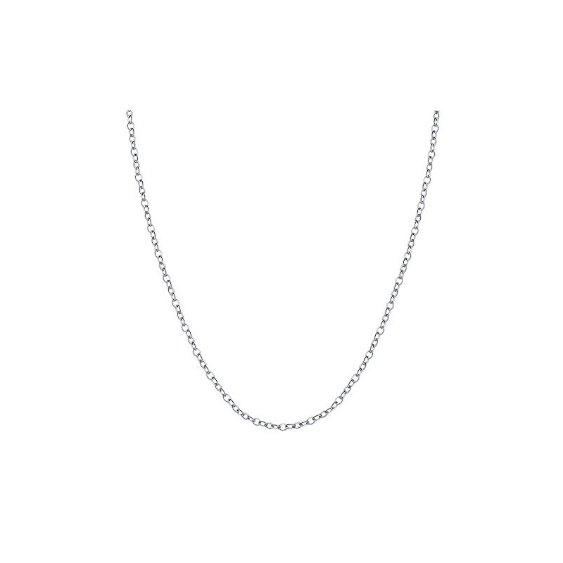 BORUO 925 Sterling Silver Cable Chain Necklace, 1.5mm Solid Italian