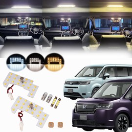Honda Step Wagon RP6 RP7 RP8 Air Spada, LED Room Lamp Set, New Model, 3 Color Switching, 15 Level Light Adjustment Function, For HONDA STEPWGN AIR SPADA, Indoor Light, Car Light, Manufacturer, Interior Parts, Easy Installation, Dedicated Tools Included, 