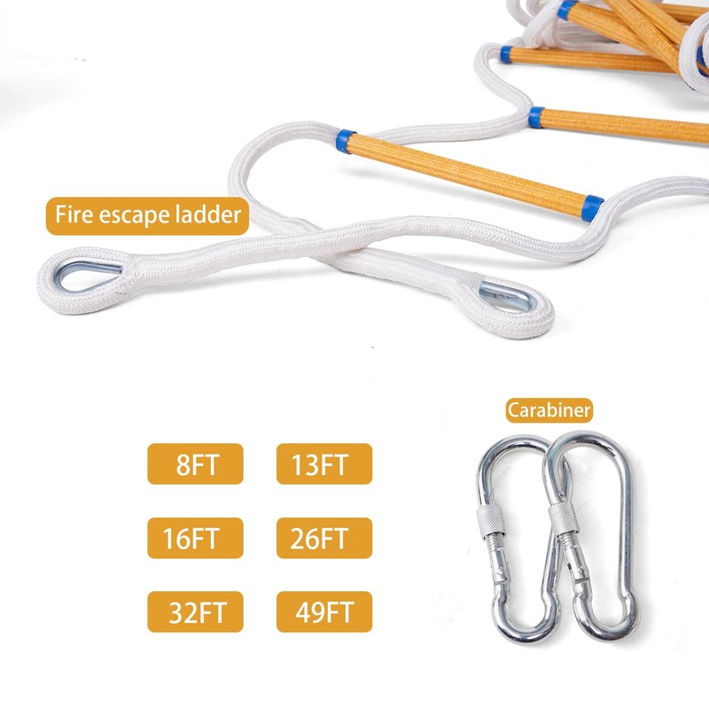 Fire Escape Ladder for Home 8ft Fire Emergency Ladders 2