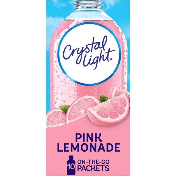 Crystal Light Pink Lemonade Drink Mix (120 On-The-Go Packets, 12 Packs Of 10)