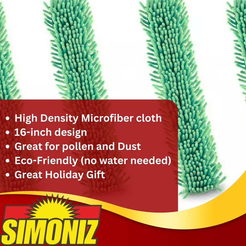 Simoniz Microfiber Flexible Duster for Dusting Blinds, Vents, Car Interior