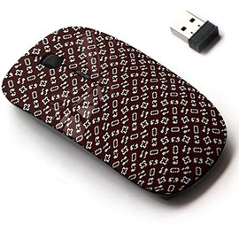 CJCBROES 2.4G Wireless Mouse with Cute Pattern Design for All Laptops and Desktops with Nano Receiver - Repeated Creative Puzzle Mosaic