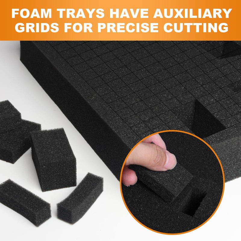 Eunice Apart Foam Insert, 6pcs Polyurethane Pre Cube Pick and