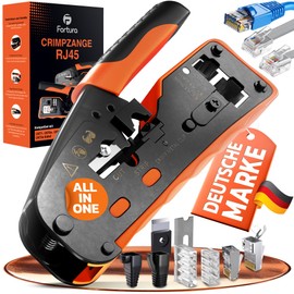 Fortura RJ45 crimping pliers / CAT7, CAT6a, CAT6, CAT5e / RJ11, RJ12 / network tool set/crimping pliers network plug