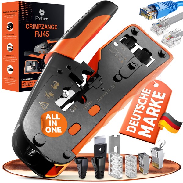 Fortura RJ45 crimping pliers / CAT7, CAT6a, CAT6, CAT5e /