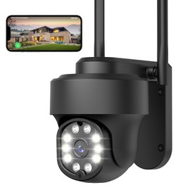 NETVUE Outdoor Surveillance Camera, FHD WLAN Camera, Outdoor Colour Night Vision, Camera Surveillance Outdoor WiFi with Motion Detection, Real-time Alarm, 2-Way Audio, IP66 Waterproof