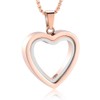 Glass Cremation Jewelry Necklace for Ashes Heart Memorial Lockets for