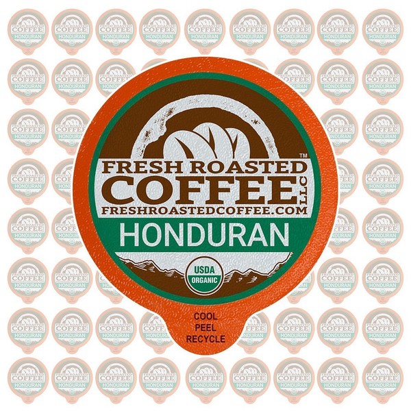 Fresh Roasted Coffee LLC, Organic Honduran Marcala Coffee Pods, Medium Roast, 72 Count