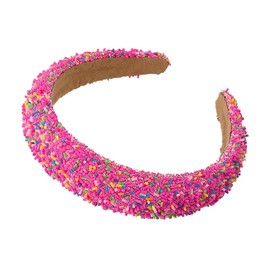 scicent Padded Headbands for Women Baroque Boho Jewelry Head Band Rhinestone Hair Band Wide Hairband Wide Bezel Girls Hair Hoop Headband - 16613