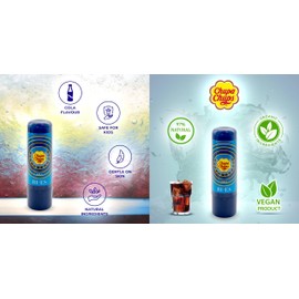 Chupa Chups Flavoured Lip Balm Set – Strawberry, Cola & Watermelon | Natural, Vegan, Dermatologically Tested | Moisturizing & Hydrating Lip Care for Kids, Teens & Adults