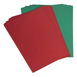 House of Card & Paper A4 Christmas Card - Red & Green (Pack of 30 Sheets)