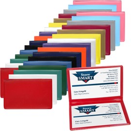 STORE SMART Folding Business Card Holders Rainbow 32-Pack - Each Side Holds 2" x 3 1/4" - RPP2915VP