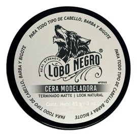 Cera Efecto Mate Cabello, Barba Y Bigote 85g Lobo Negro                                                                                               