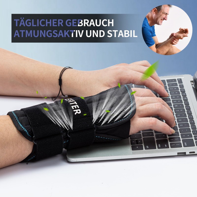 MUSEFITER Wrist Support for Carpal Tunnel, Adjustable Night Support Splint