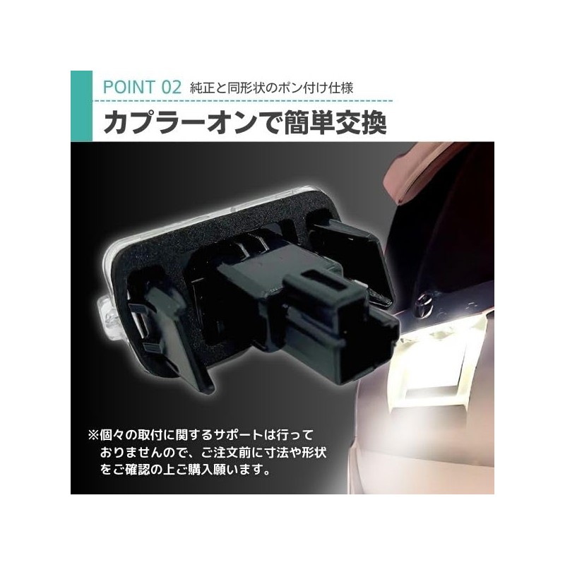 JYFACTORY External General Purpose LED License Plate Lamp, NOAH Boxy