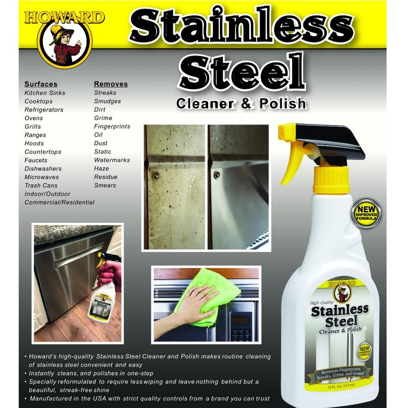 HOWARD SSC016 Stainless Steel Cleaner and Polish