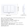 Self-Powered Wireless Light Switch and Receiver Kit, No Battery Required,