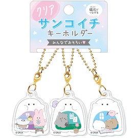 Cracks 219590 Clear Sankoichi Key Chain Outine 3 Key Chain Magnet Stick Divided Friendship Friend