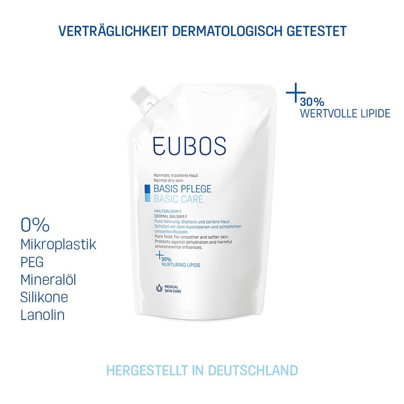Eubos Skin balm F refill bag, 400 ml, rich body