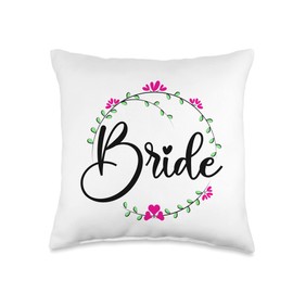 Junggesellenabschied Frauen Geschenke Braut Bride Costume Team Bride Hen Party Throw Pillow, 16x16, Multicolor