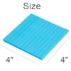 Vanpad Lined Sticky Notes 4x4 Inches, Bright Blue Ruled Self-Stick