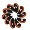10pcs/Set Iron Head Covers with Zipper Number Print Putter Set