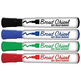 Board Dudes SRX Dry Erase Markers, Broad Tip, 4 Pack – Assorted Colours (CXY30) by The Board Dudes