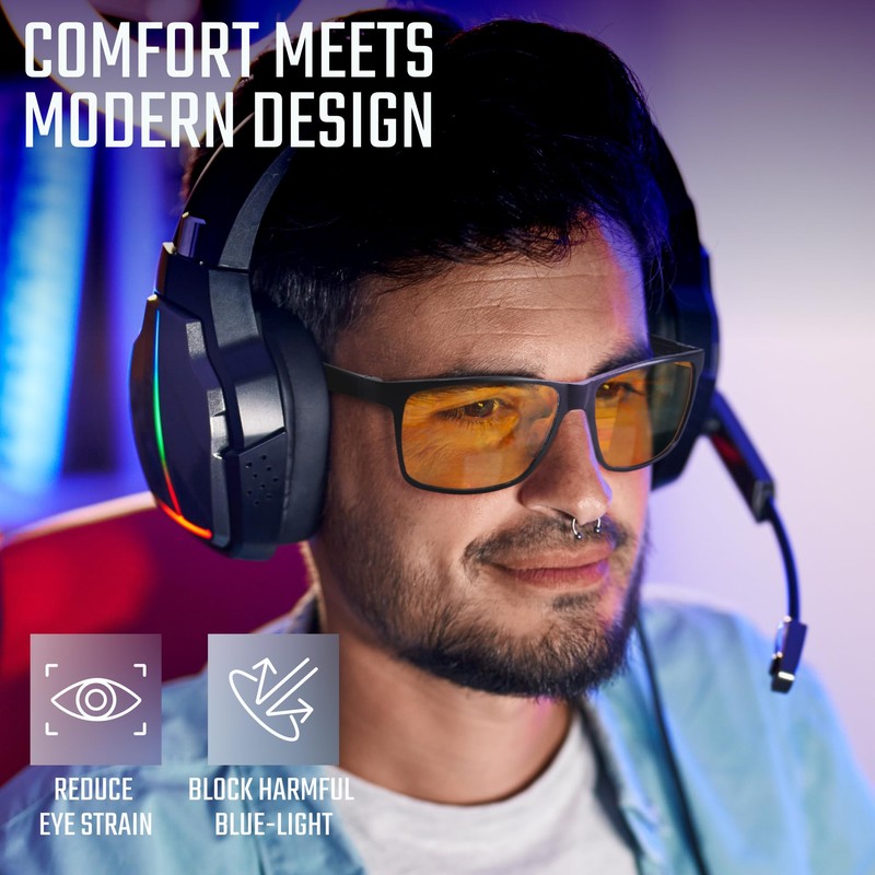 IBOANN Metal & Carbon Eyewear Frame Blue Light Blocking Glasses