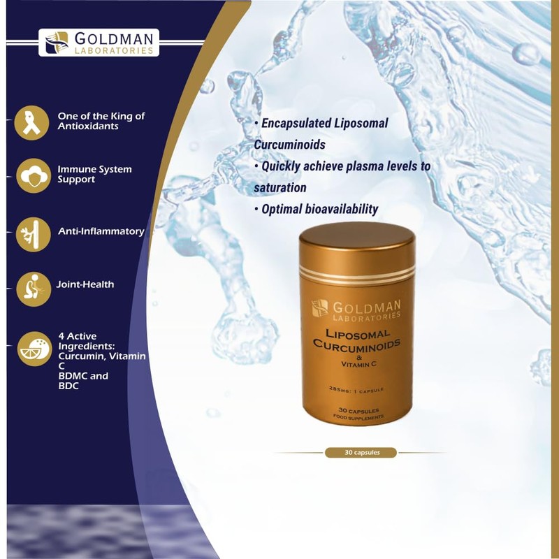 Liposomal Curcuminoids Trust from Goldman Labs– 30 Vegetable Capsules with