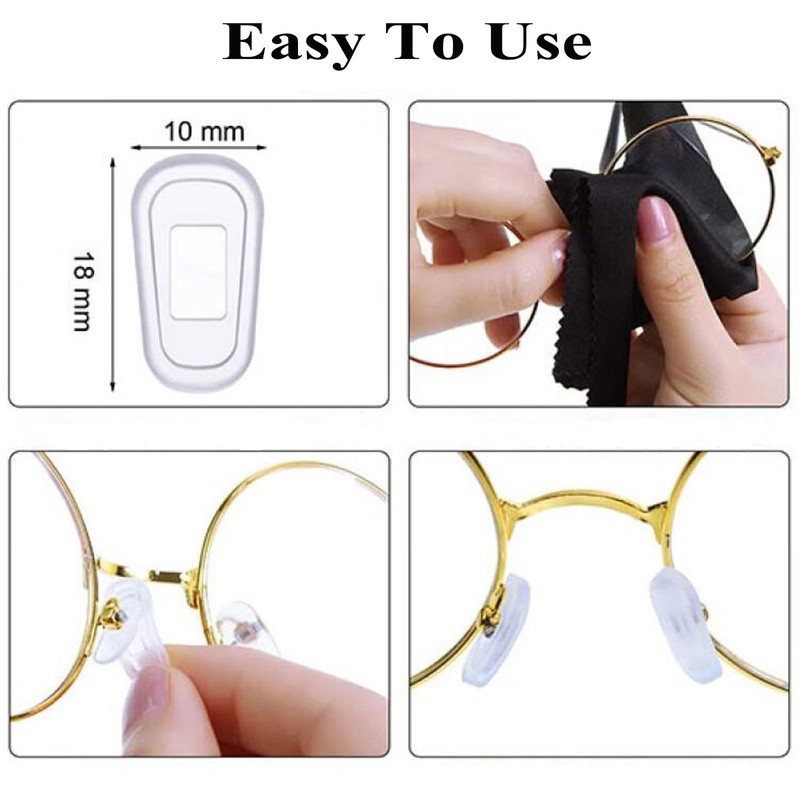 Eyeglass Nose Pads Covers Slip-on Silicone Glasses Nose Pad Anti