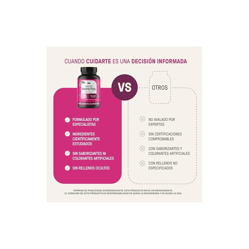 LIFE 360 Inositol de 30 Cpsulas de 620 mg. Suplemento