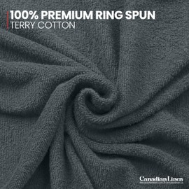 Canadian Linen Yukon Salon Washcloths, 24 Pack, 12”x12”, Soft Absorbent Cotton Towels, Lightweight Quick Dry Dish Cleaning Wash Cloth, Face Towel Set for Home Bathroom Hotel Hair Spa Kitchen Gym, Grey