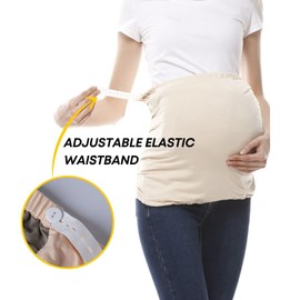 Radia Smart ® 5G Anti-Radiation & EMF Protection Pregnancy Belly Band, Radiation Shielding Maternity, Pregnancy, Beige