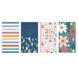 2025 Diary Slim Week to View Fashion Copper Foil Glossy Design (Just Living My Best Life)