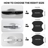Car Door Handle Protector, 4Pcs TPU Carbon Fiber Anti-Scratches Protectors,