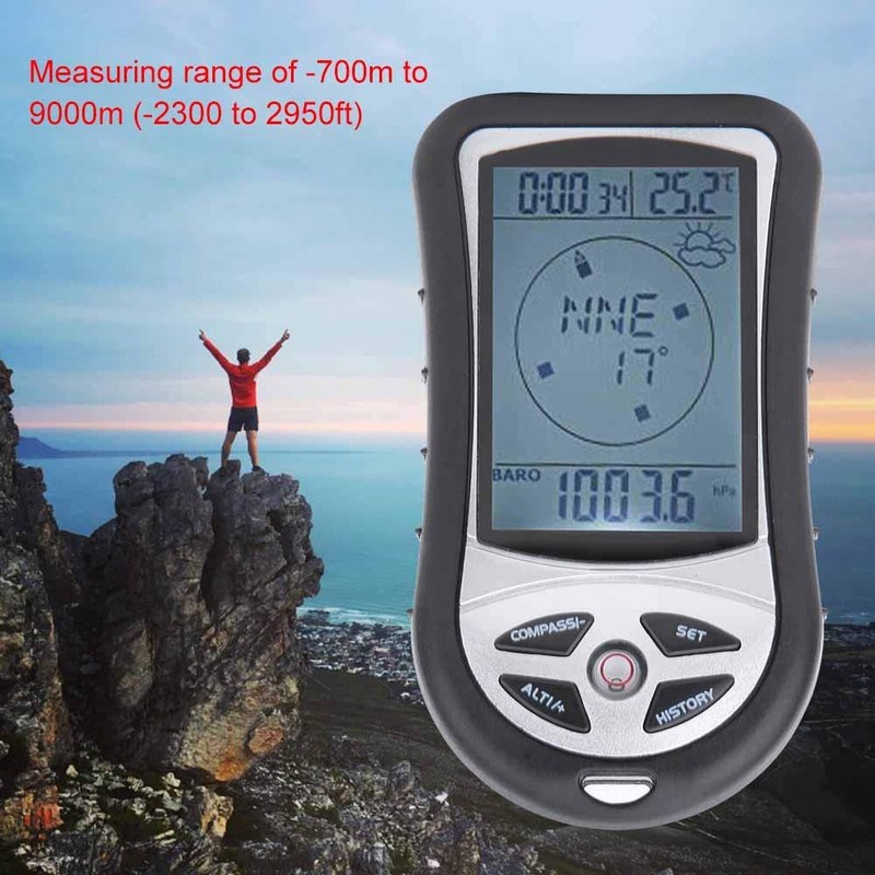 MAGT Altimeter, 8 in 1 Handheld Altimeter Thermometer Electronic Navigation