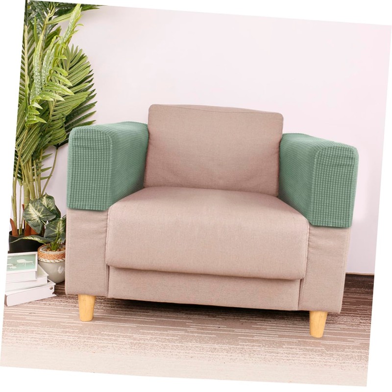 Levemolo 2pcs Padded Armrest Covers for Sofa Living Room Elastic