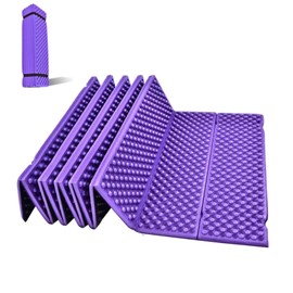 Camping Foam Pad, Folding Outdoor Foam Camping Mat Beach Tent Mattress Picnic Yoga Mats Sleeping Pad (Purple)