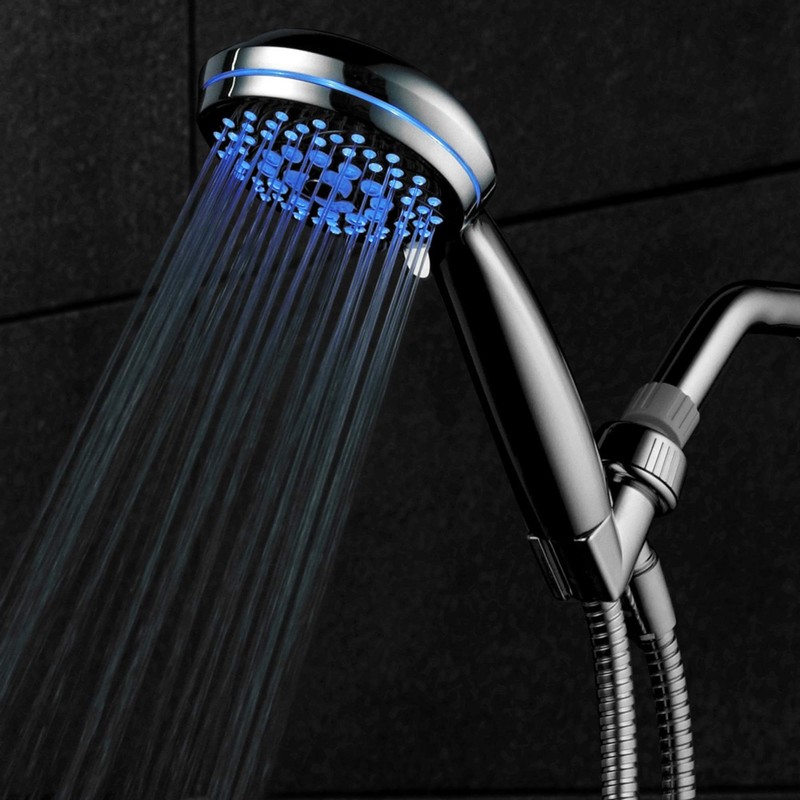 HotelSpa SpectrumTM Ultra-Luxury 7-setting / 7-color LED Handheld Shower-Head with