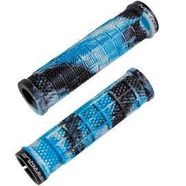 Marque Grapple Mountain Bike Handlebar Grips – Single Lock-On Ring MTB and BMX Bicycle Handle Bar with Non-Slip Grip (Glacer Blue)
