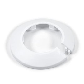MroMax Fit 1.97" Outer Diameter Flange Water Pipe Cover Decoration White Pipe Cover Radiator PP Plastic 50mm Escutcheon Collar for Wall Pipe Tube Decoration 1Pc