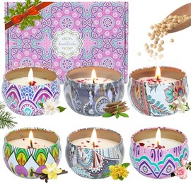 Velas Aromaticas 6 Latasvel aromaterapiCera de Soja 100 Puraregalos para mujerAdecuado para Yoga, Meditacin, Navidad, Cumpleaos, San Valentn, Regalos 