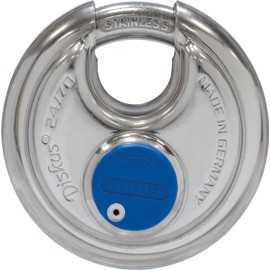 ABUS 24IB/70 Diskus Storage Padlock with 2 Keys for Outdoor, Storage, Marine, 2.75in (70mm) Wide, Key Code EE 0113 (Keyed Alike, 1)