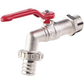 Royal Gardineer Garden Tap with Ball Outlet Valve and 3/4 Inch Connection (Garden Ball Valve, Metal, Hose Connection)