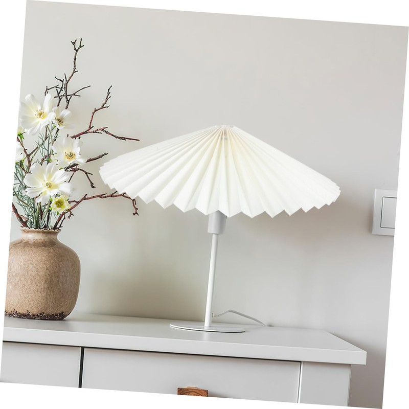 CHILDWEET Mushroom Pleated Lampshade - Fabric Drum Light Shade for