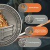 Antique Silver Dumpster Fire Coin Funny Dumpster Fire Desk Accessories