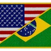 EmbTao USA American United States Flag and Brazil Flag Patch