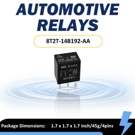 8T2T-14B192-AA Automotive Relay 4-Pack - 12VDC Direct Compatible for Select Ford Models