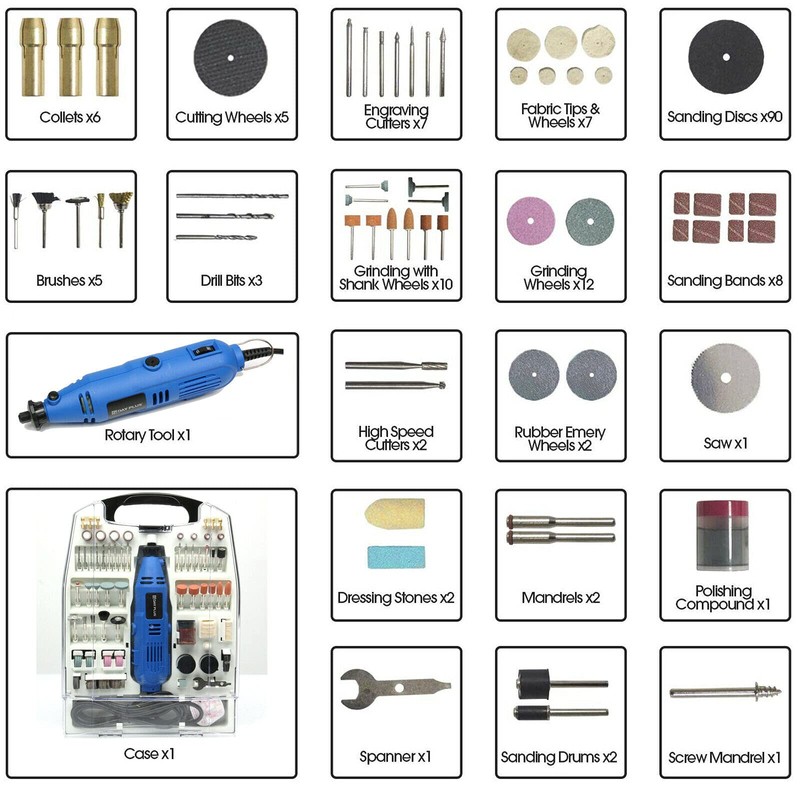 234pcs Rotary Tool Multi Set with Set & Storage Case