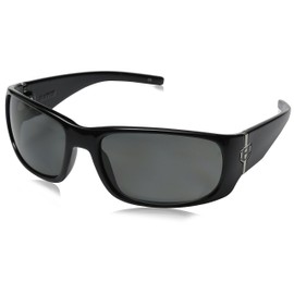 Hoven Match 44-0102 Polarized Rectangular Sunglasses, Black, 62 mm